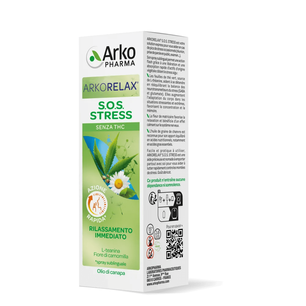 Arkorelax SOS Antistress Spray Integratore Per Il Rilassamento 15 ml