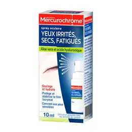 Mercurochrome Spray 3 en 1 Yeux Secs Irrités Fatigués 10ml