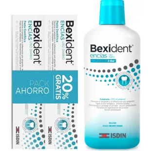 Bexident Saving Pack Colutório de goma de uso diário 3x500 ml + Pasta 2x125 ml