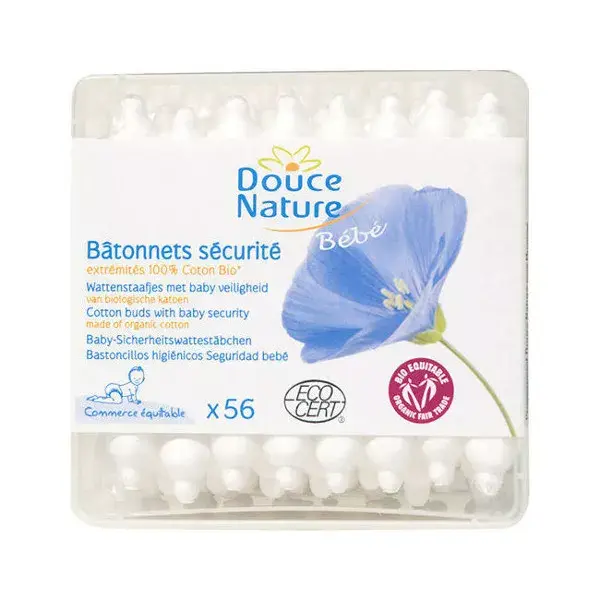 Douce Nature Cotton Buds with Baby Security 56 Units