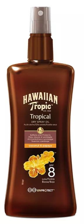 Óleo Seco Bronzeador Hawaiian Tropic SPF8 200 ml