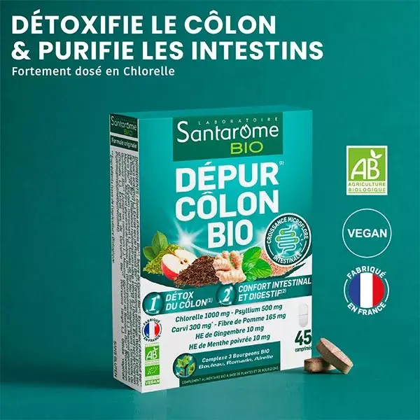 Santarome Dépur Côlon Bio 45 Comprimidos