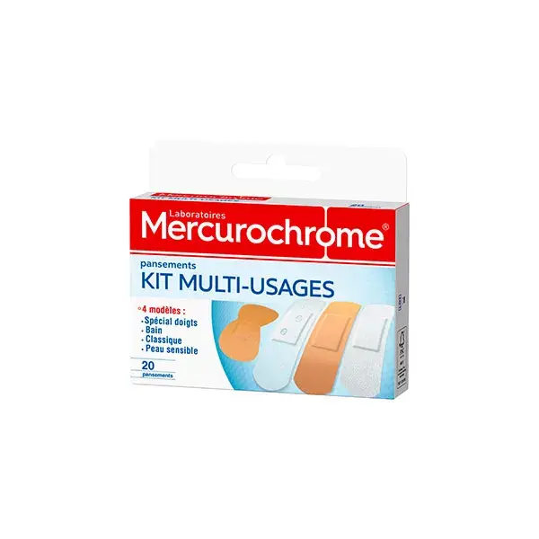 Mercurochrome Pansements kit multi-usages, 20 unités