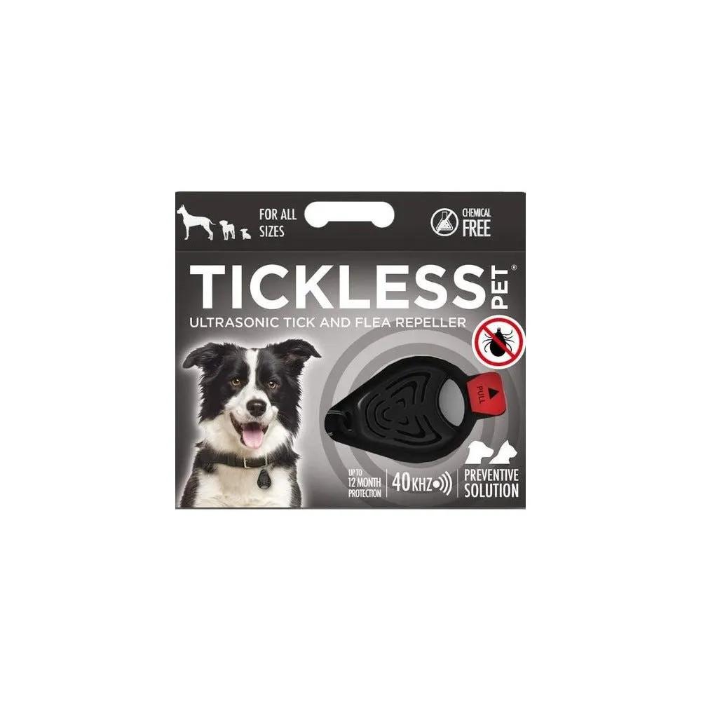 Tickless Pet Repellente Medaglietta Ad Ultrasuoni Anti-Zecche Cani Black