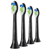 Philips Sonicare HX6064/88 Optimal White Electric Toothbrush Replacement Parts, Black, 4 units