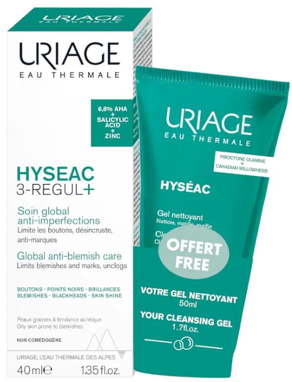 Uriage Hyséac 3-Regul+ 40 ml + Reinigungsgel 50 ml