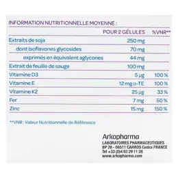 Arkopharma Phyto Soya Ménopause 180 gélules