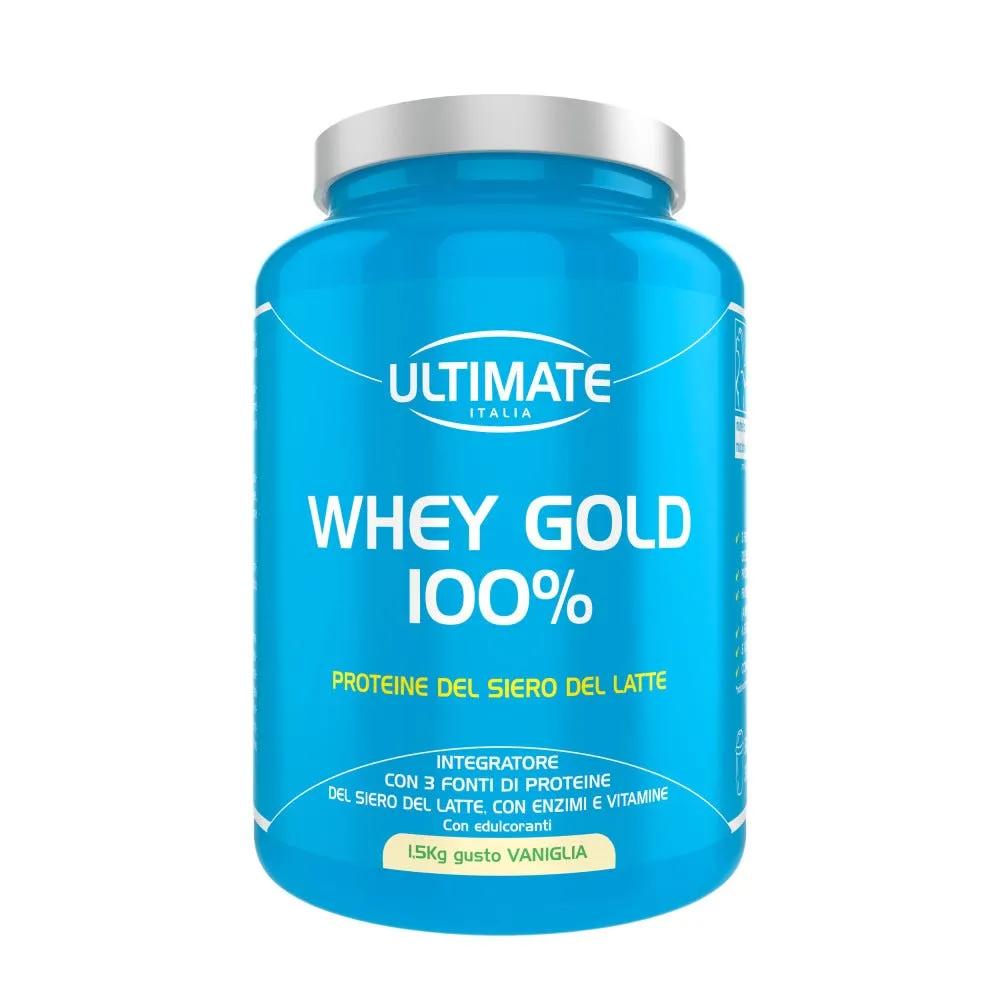 Ultimate Italia Whey Gold 100% Proteine in Polvere Gusto Vaniglia 1,5 kg