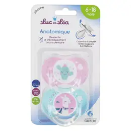 Luc et Léa Sucette Silicone Anatomique Edition Limitée Duo Lama Cactus 6-18mois