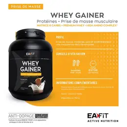 Eafit Whey Gainer Saveur Chocolat 750g