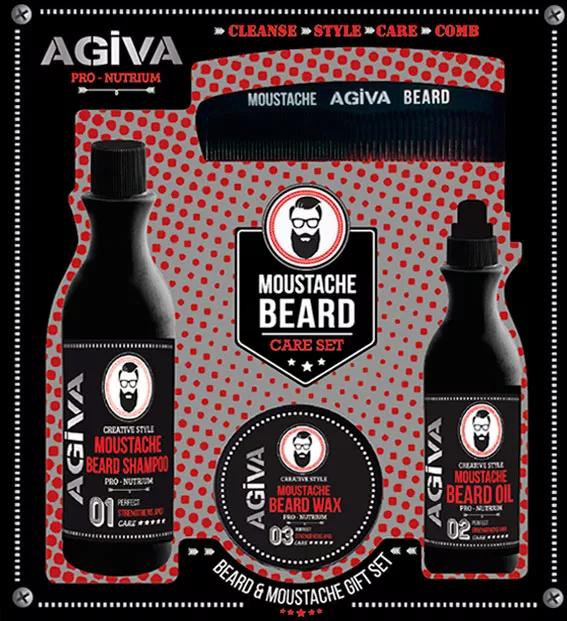 Agiva Beard & Mustache Set Barba y Bigote