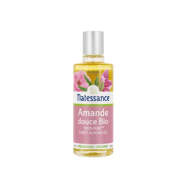 Natessance Sweet Almond Oil Organic 100% Pure 100ml