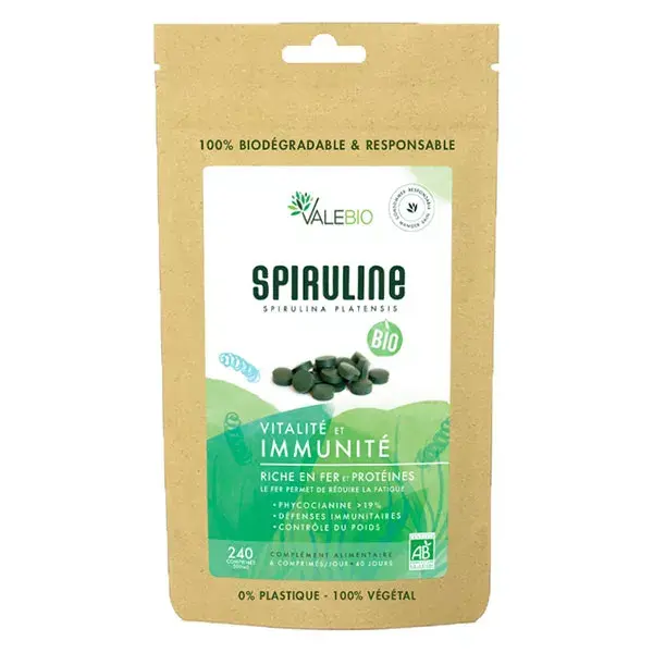 Valebio Spirulina 500mg Bio 240 comprimidos