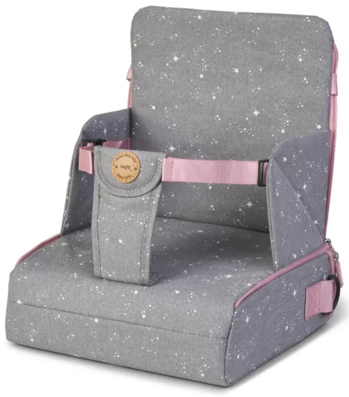 Saro Portable High Chair Grey/Pink