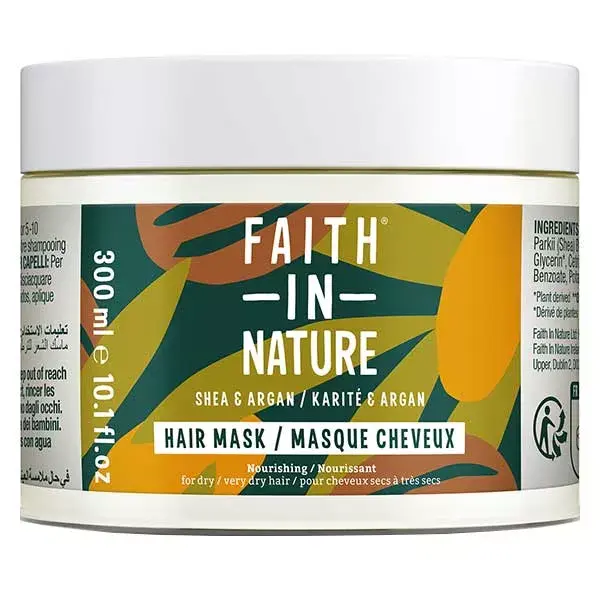 Faith in Nature - Masque cheveux beurre de karité et Argan 300ml