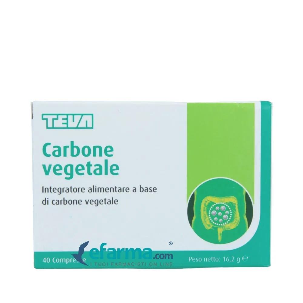 Teva Carbone Vegetale Integratore Benessere Intestinale 40 Compresse