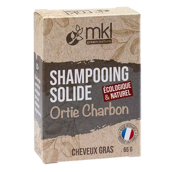 MKL Shampoing Solide Ortie et Charbon Cheveux Gras 65g