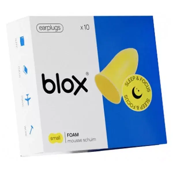 BLOX Gamme Sleep & Focus - Mousse Small Jaune (5 paires)