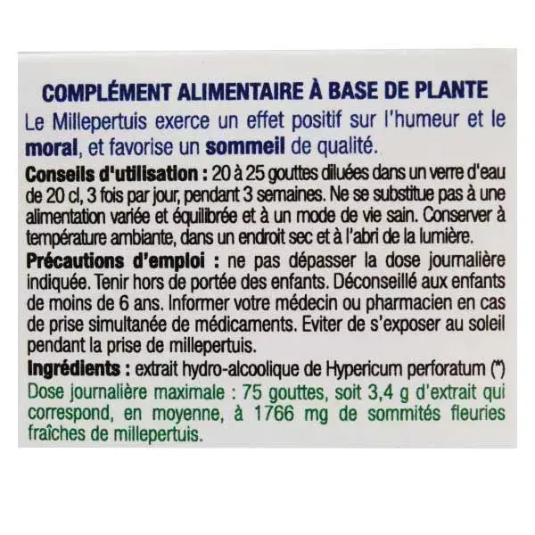 Ladrôme Extraits de Plantes Fraîches Millepertuis Bio 50ml