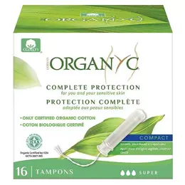 Unyque Organyc Tampon Applicateur Super Coton Bio 16 unités