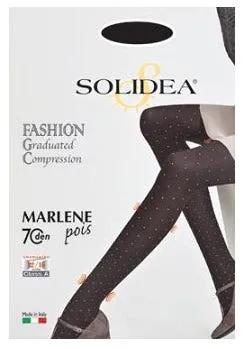 Solidea Marlene Opaque Pois 70 DEN Collant Compressivo Riposante Colore Nero Taglia 4 XL