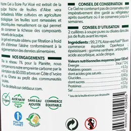 Pur Aloé Gel d'Aloé Vera Bio à Boire 1L