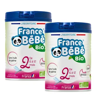 France BéBé BIO Latte 2a Età - Confezione da 2 x 800 g