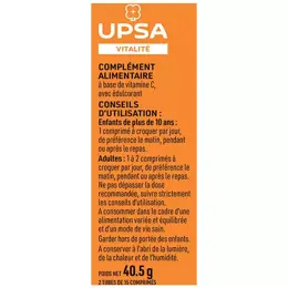 UPSA Vitamine C 500mg sans Sucres 30 comprimés à croquer