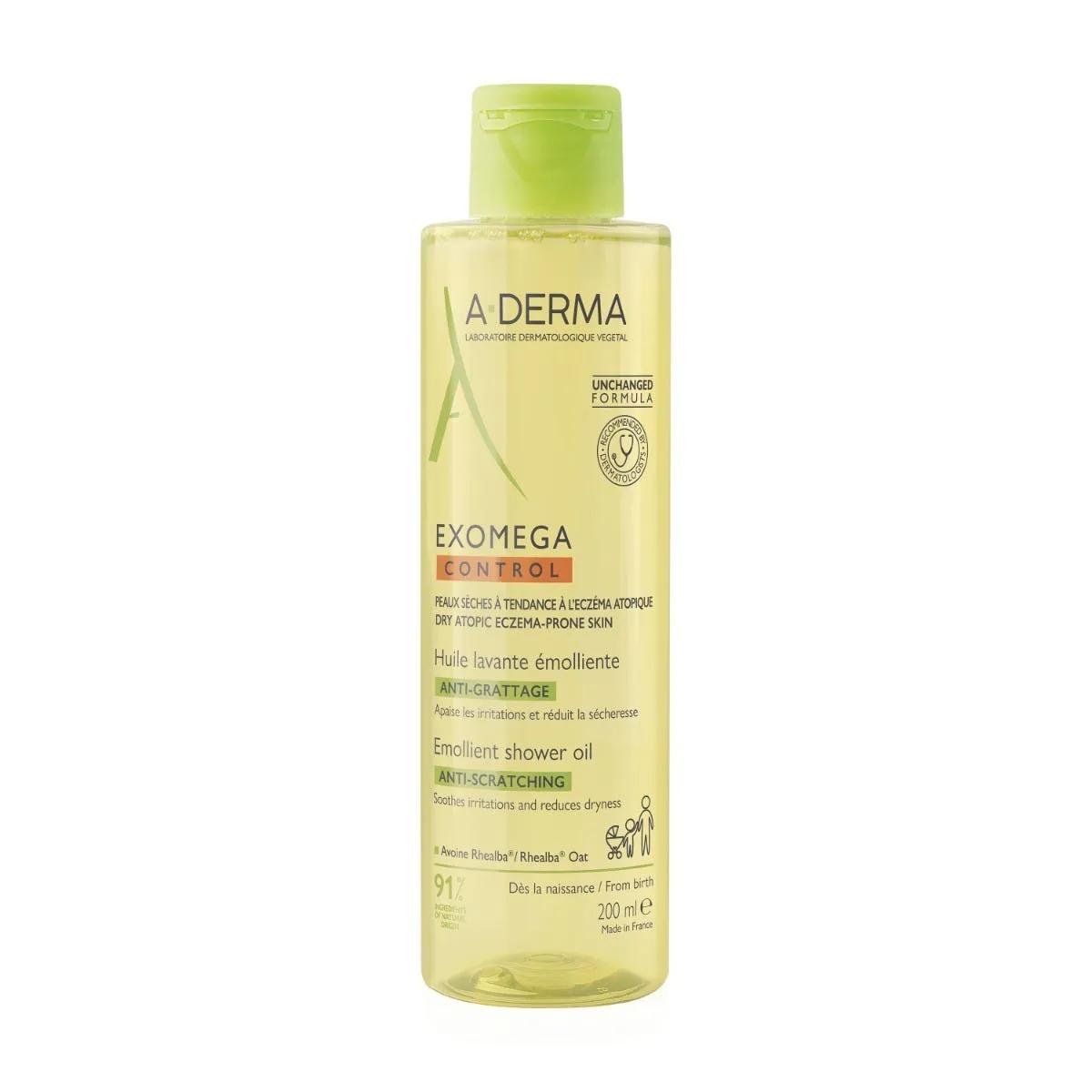 A-Derma Exomega Olio Detergente Emolliente Viso e Corpo Pelle Secca 200 ml