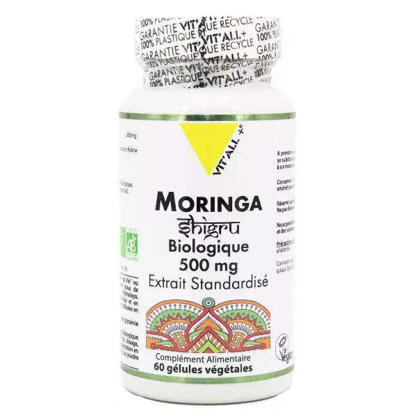 Vit'all+ Moringa 500mg Bio 60 gélules végétales