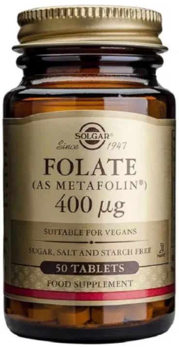 Solgar Foliumzuur (als Metafolin) 400 mcg 50 tabletten