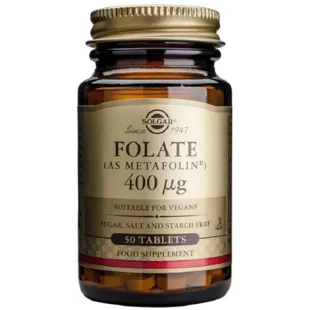 Solgar Folate (as Metafolin) 400 mcg 50 tablets