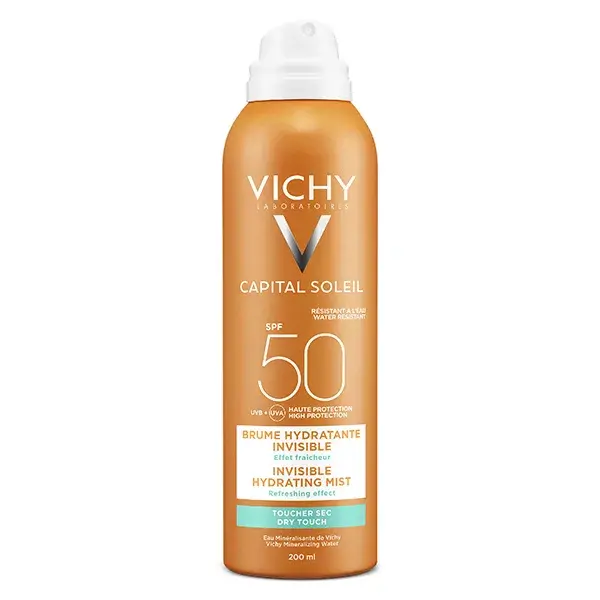 Vichy Capital Soleil Brume Hydratante Invisible SPF50 200ml + Idéal Soleil Lait Apaisant Après-Soleil 100ml Offert
