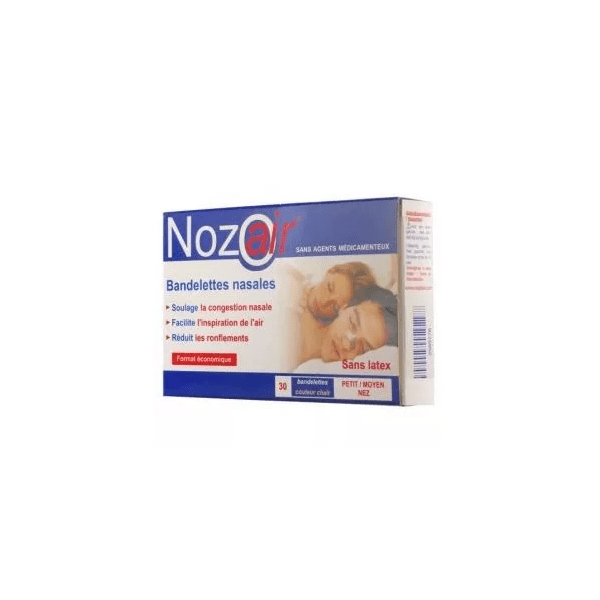 Nozoair tiras nasales nariz pequeña / mediana caja de 30