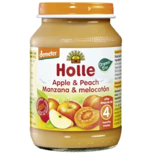 Holle Bio-Organic Potito Manzana y Melocotón +4m 190 gr