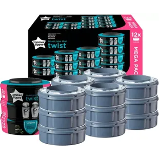 Tommee Tippee Sangenic Twist&Click Diaper Container Refills 15 Units - Savings Pack