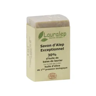 Lauralep Sapone d'Aleppo Eccezionale Bio 30% d'Olio di Alloro 150g 