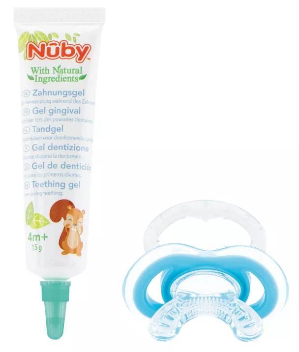 Nuby Gel Gingival 15 ml + Anneau de Dentition Gum-ezz +4m