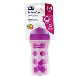 Chicco Repas Tasse Bord Rigide et Paroi Isolante Active +14m Rose