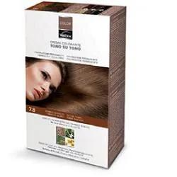 Vebix Color Tintura Per Capelli Permanente Naturale 7,8 Biondo Tabacco 1 Kit