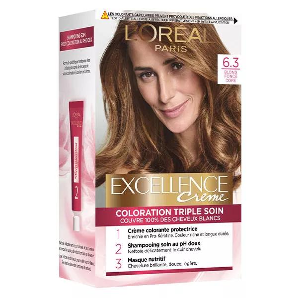 L'Oréal Excellence Crema Coloración Rubio Oscuro Dorado 6.30