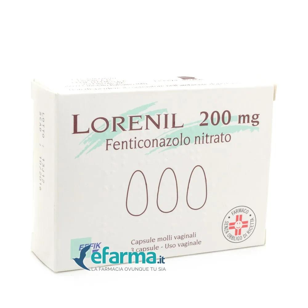 Lorenil 200 mg Fenticonazolo 3 Capsule Molli Vaginali