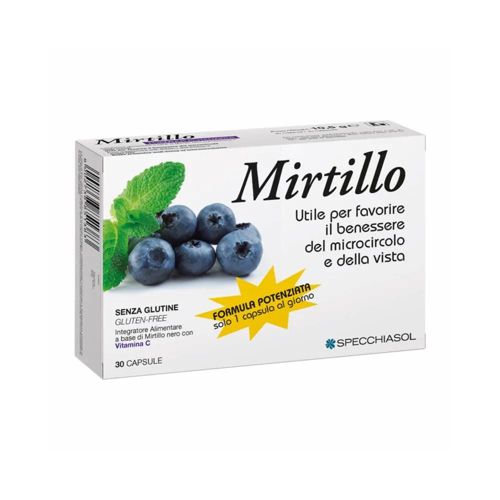 Specchiasol Mirtillo Formula Potenziata Integratore Vista e Microcircolo 30 Capsule