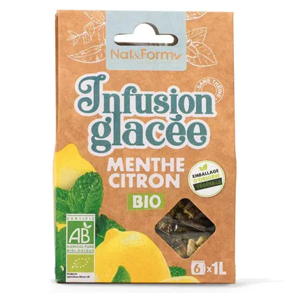 Nat & Form Infusion Glacée Menthe Citron bio 6 sachets de 8 grammes