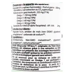 Vit'all+ Oméga 7 Huile d'Argousier 60 capsules