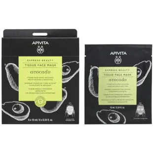 Express Beauty Tissue Gesichtsmaske mit Avocado Apivita 1 Stk