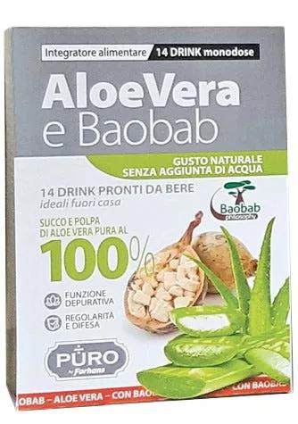 Forhans Puro Aloe Succo E Polpa 100% + Baobab 14 Drink