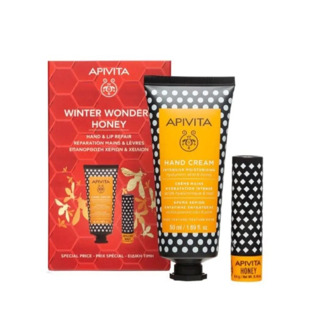 Apivita Promo Winter Wonders Honey Crema Mani Idratante + Lip Care Labbra in Regalo