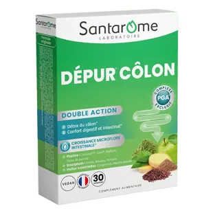 Santarome - Pulizia del colon - Disintossicazione e benessere digestivo - 30 compresse