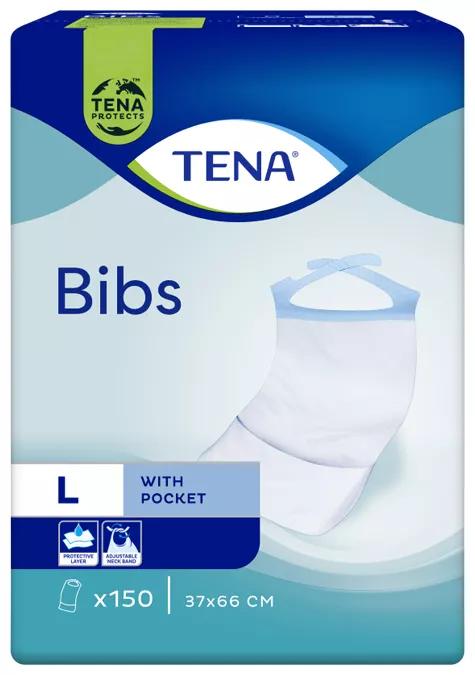 Tena Wegwerp Slabbetje voor volwassenen M / L 150ud